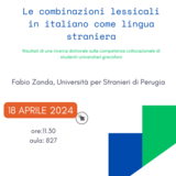 Le combinazioni lessicali in italiano come lingua straniera_ΔΙΑΛΕΞΗ ΥΔ FABIO ZANDA